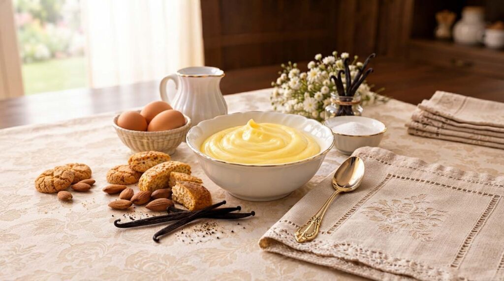 crema pasticcera in tavola