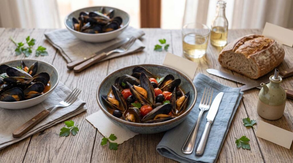 cozze pomodori e olive
