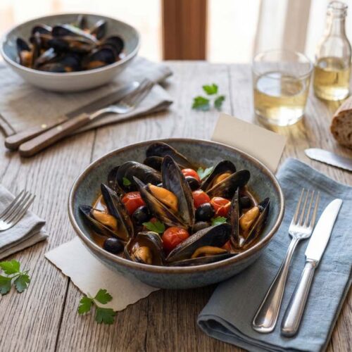 cozze pomodori e olive