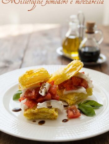 piatto con millefoglie di caprese