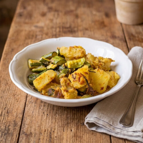 zucchine e patate al forno