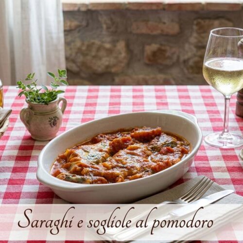 Sogliole e saraghi al pomodoro piccante e origano