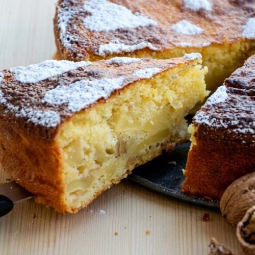 fetta torta mele e noci