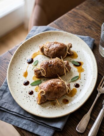 piatto con involtini di carpaccio