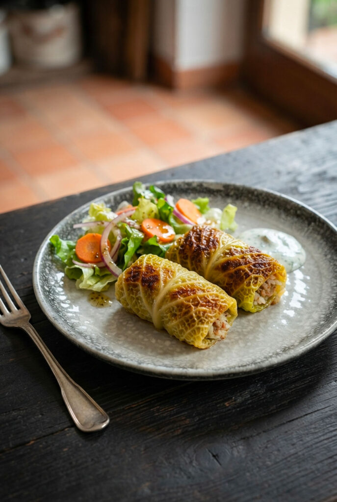 Involtini di cavolo verza