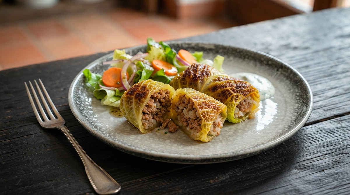 Involtini di cavolo verza
