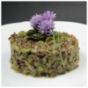 Riso rosso con asparagi e piselli