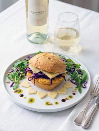 hamburger di ceci e cavolo rosso stufato