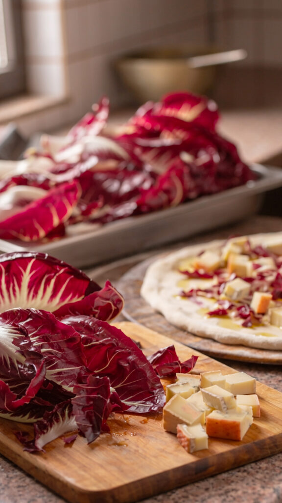pizza radicchio e taleggio