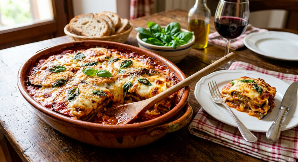 parmigiana melanzane fetta - orizziontale