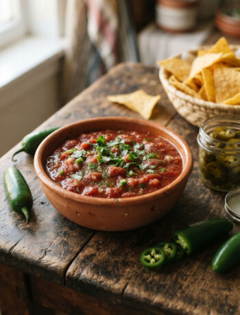 Salsa frita la salsa messicana di pomodoro cotta