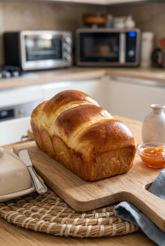 Pane al latte di Hokkaido con vasetto di marmellata