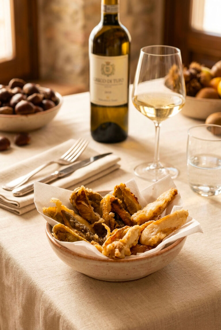 ciotola di funghi porcini fritti in pastella leggera
